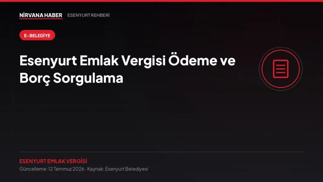 Esenyurt Emlak Vergisi Ödeme ve Borç Sorgulama: Adım Adım Rehber