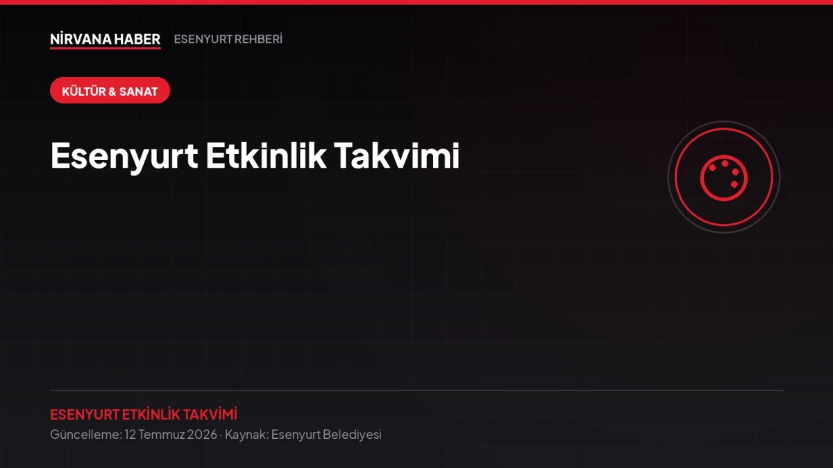 Esenyurt Etkinlik Takvimi: Yazlık Sinema, Çocuk Tiyatrosu ve Ücretsiz Konserler