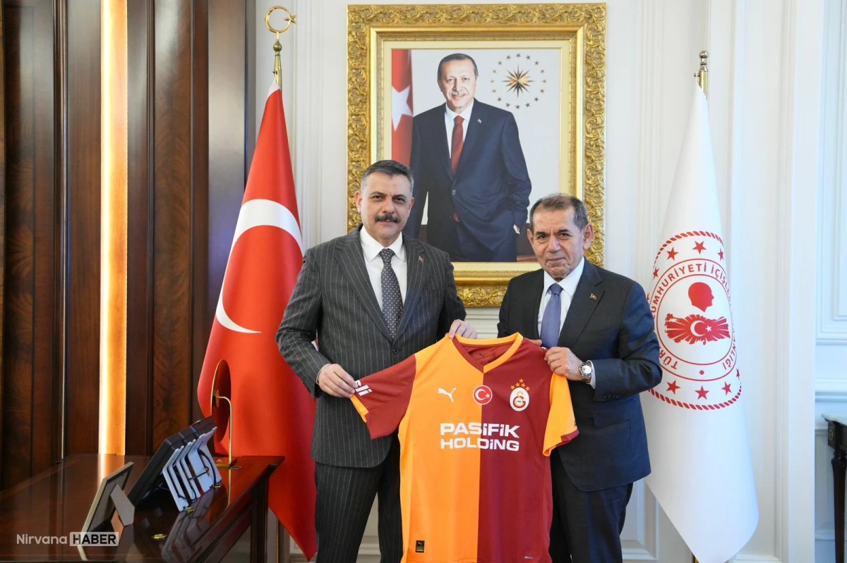 Galatasaray Başkanı Dursun Özbek İçişleri Bakanı Mustafa Çiftçi'yi ziyaret etti