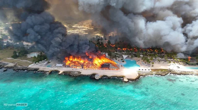 Dominik'te otel yangını: 1.700 turist tahliye edildi, bir can kaybı var