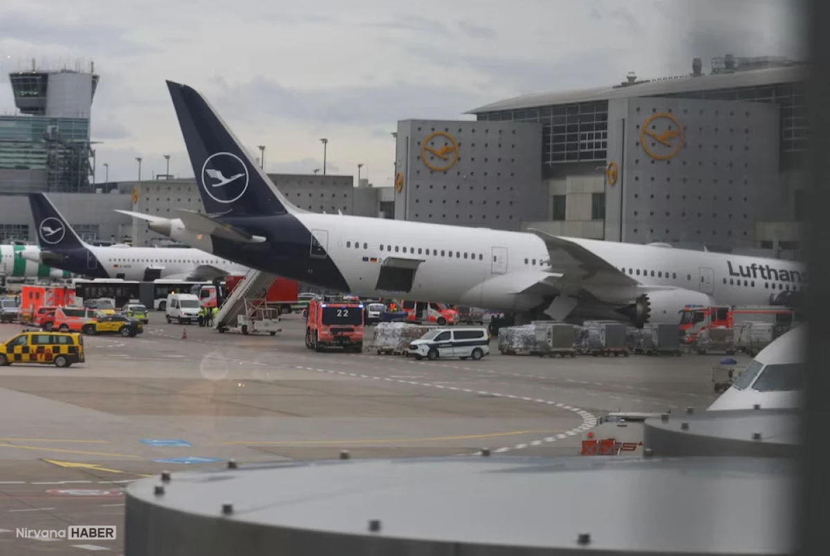 Frankfurt Havalimanı'nda uçuş öncesi korkutan kaza