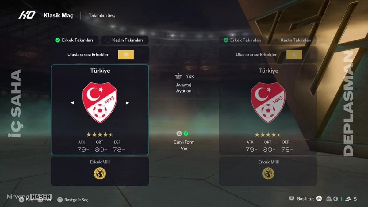 Türkiye A Milli Takımımız, EA SPORTS FC 26’ya eklendi
