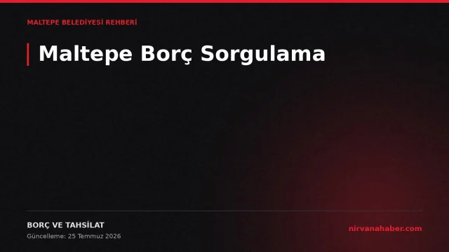 Maltepe Belediyesi Borç Sorgulama: Tüm Alacaklar Tek Ekranda