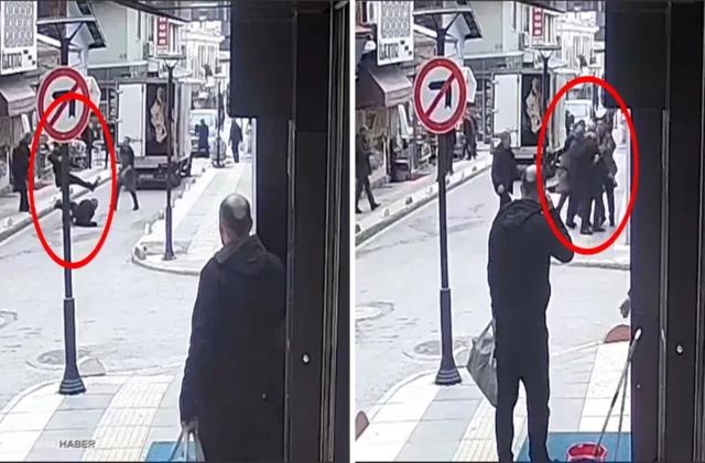 Elazığ’da dehşet anları: Vurdu, yerde tekmeledi