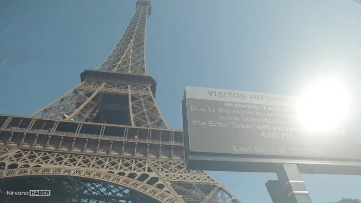 Kavurucu sıcaklar Paris'i esir aldı: Eyfel Kulesi kapılarını erken kapatıyor