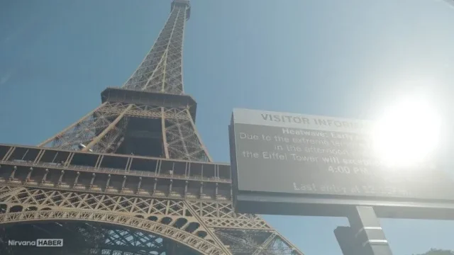 Kavurucu sıcaklar Paris'i esir aldı: Eyfel Kulesi kapılarını erken kapatıyor
