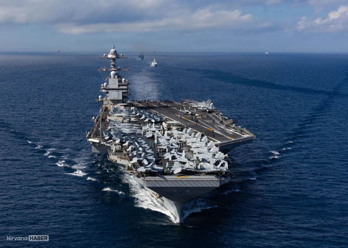Dünyanın en büyük uçak gemisi USS Gerald R. Ford üssüne döndü