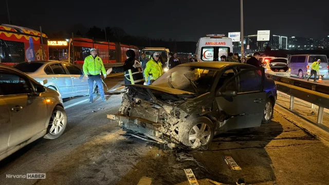 İstanbul'da korkutan zincirleme trafik kazası