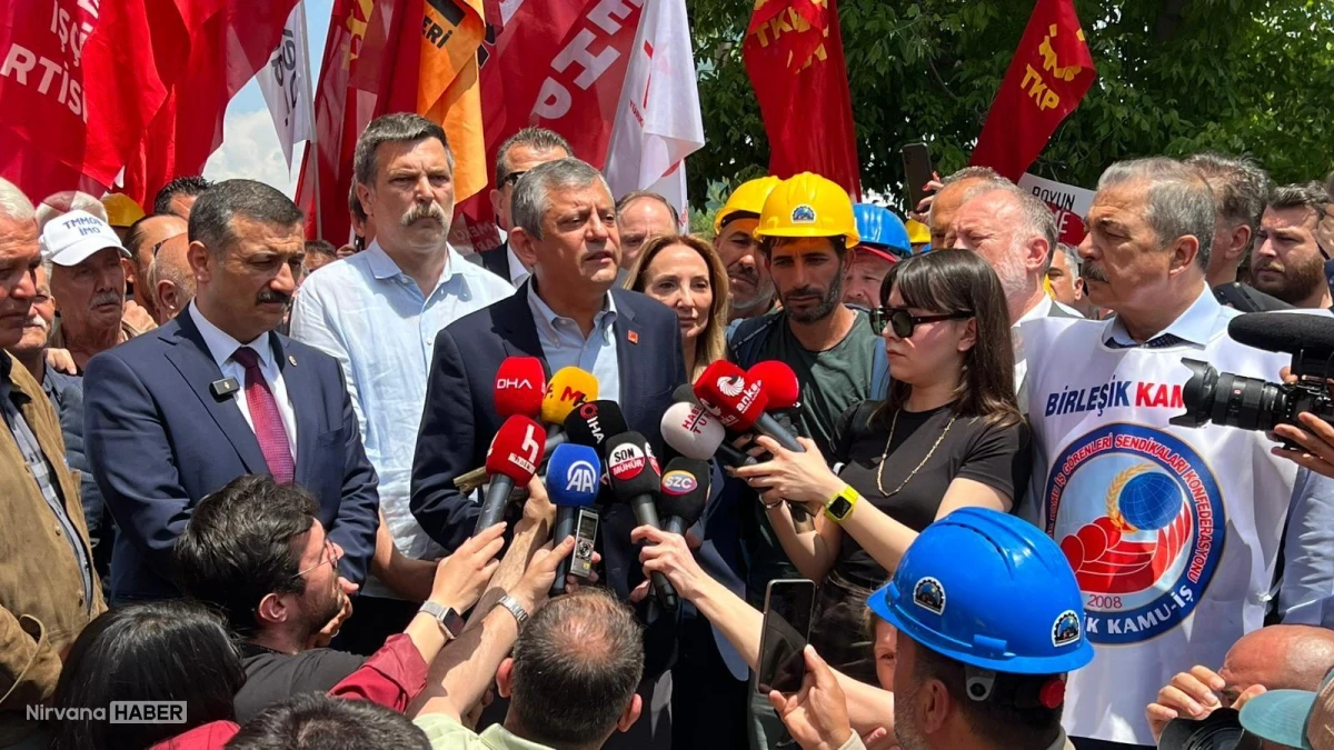Özel'den maden şirketinin önünde işçilerle eylem!