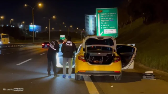 Tem otoyolunda karşıya geçmeye çalışan yayaya taksi çarptı