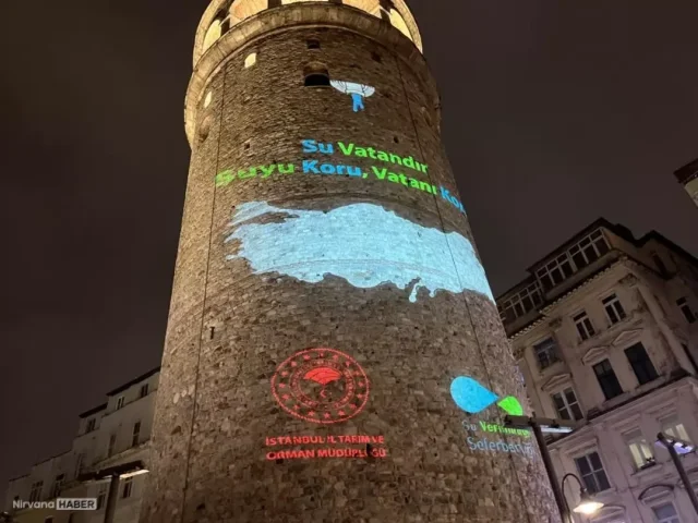 Dünya Su Günü etkinlikleri kapsamında İstanbul'da anlamlı mesajlar!