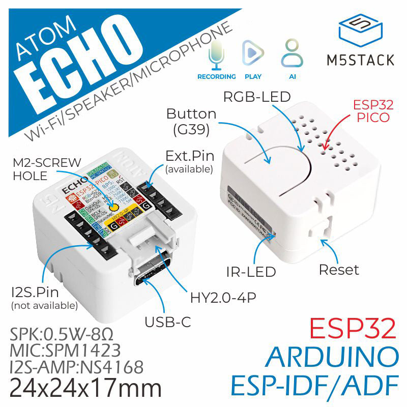 M5Stack Atom Echo | Open Hardware Directory