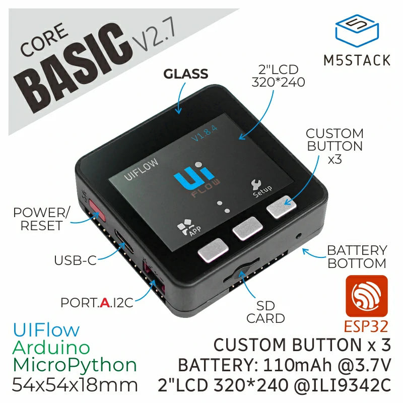 M5Stack Basic Core V2.7 | Open Hardware Directory