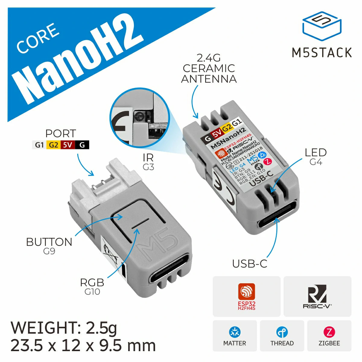 M5Stack NanoH2 | Open Hardware Directory