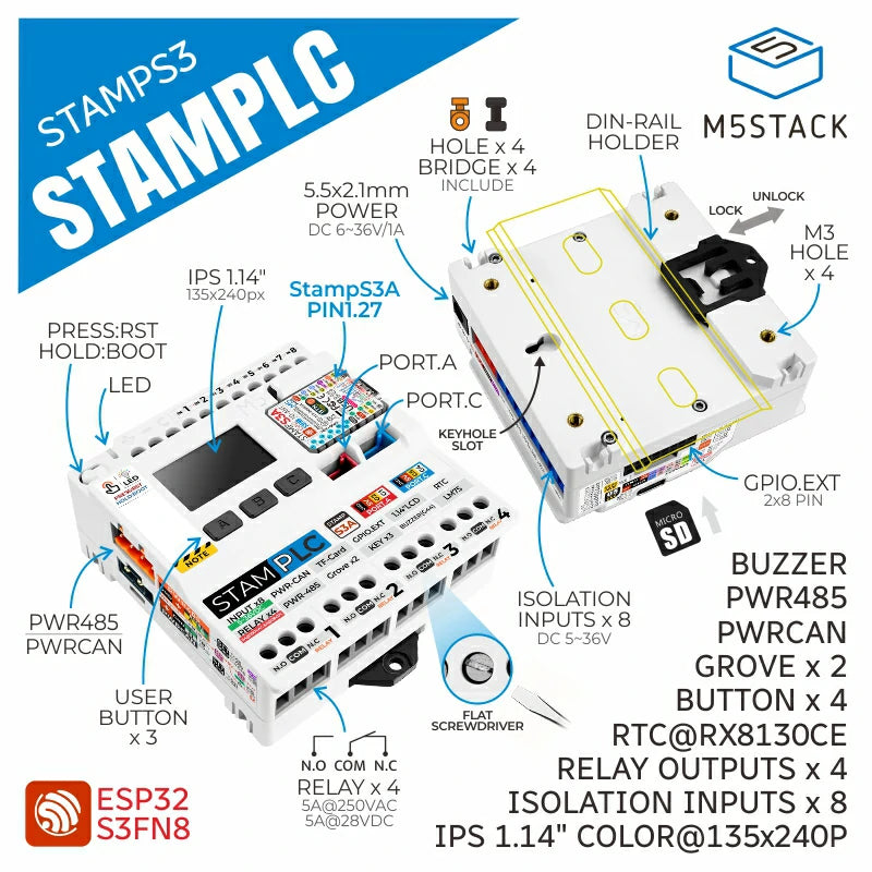 M5Stack StamPLC | Open Hardware Directory