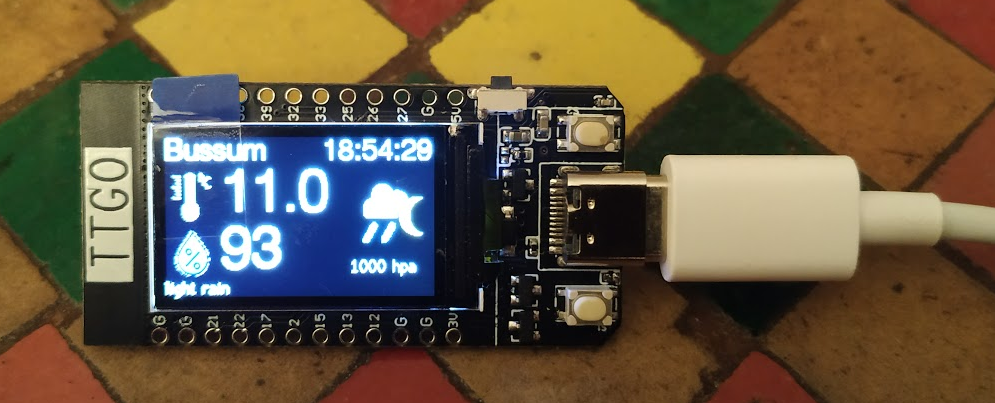 OpenWeather Display for LILYGO T-Display - image 1