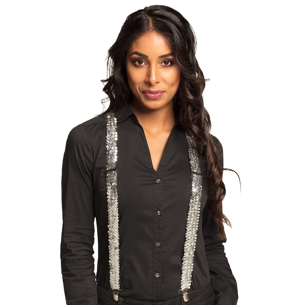 St. Bretels Sequins Zilver