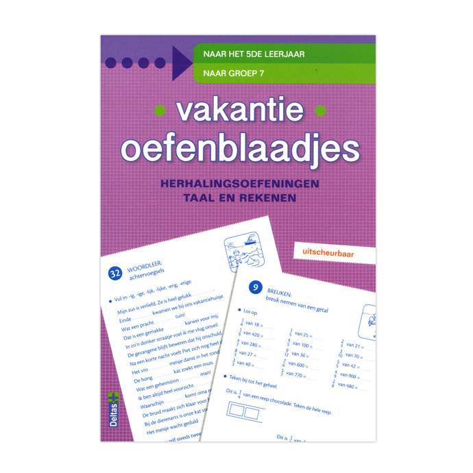 Vakantie oefenblaadjes herhalingsoefeningen taal en rekenen