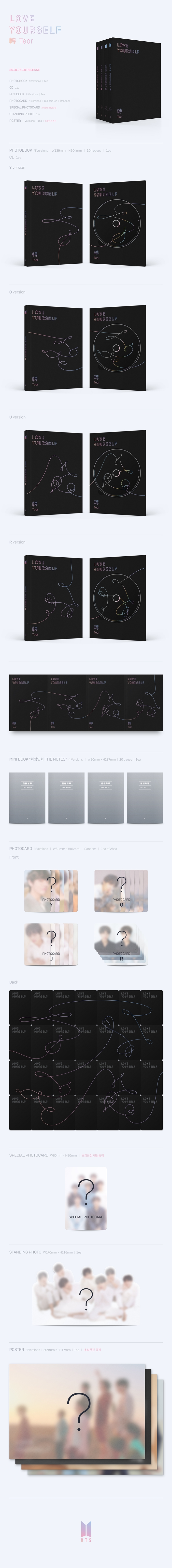 BTS - Love Yourself: Tear (CD) (Limited Edition) (CD) (Limited Edition) (CD) (Limited Edition)