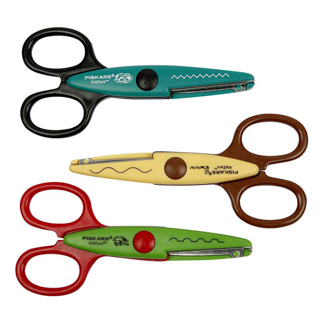 Fiskars Kidzors Kartelscharen Krokodil Slang Kikker- 3st.