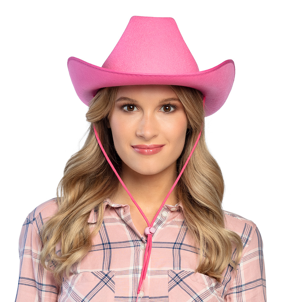 St. Hoed Vilt Cowboy Roze