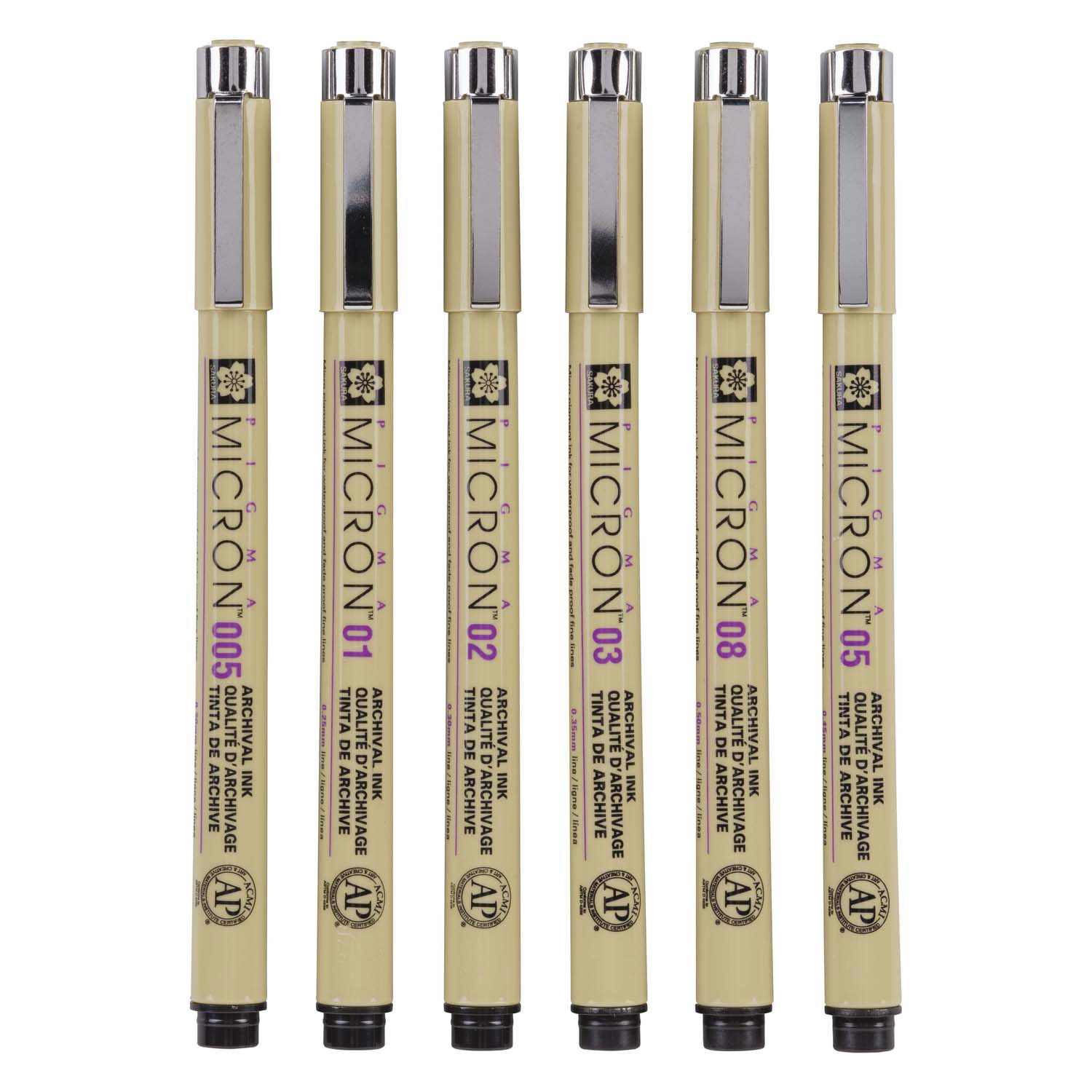 Sakura Pigma Micron Fineliner-set Farbsortiert 6 S