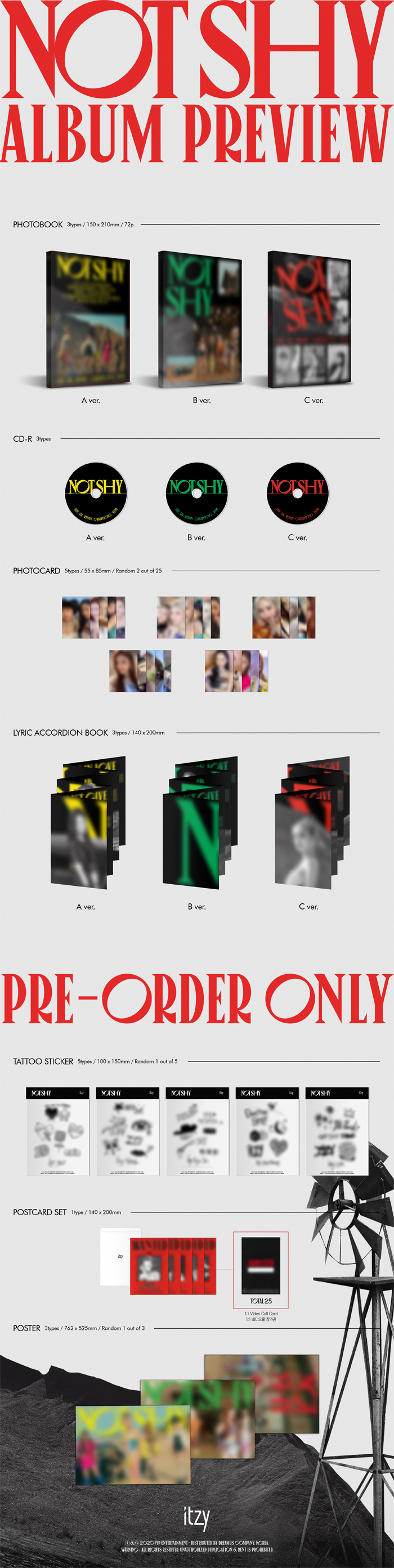 ITZY NOT SHY (A VER. / B VER. / C VER.)