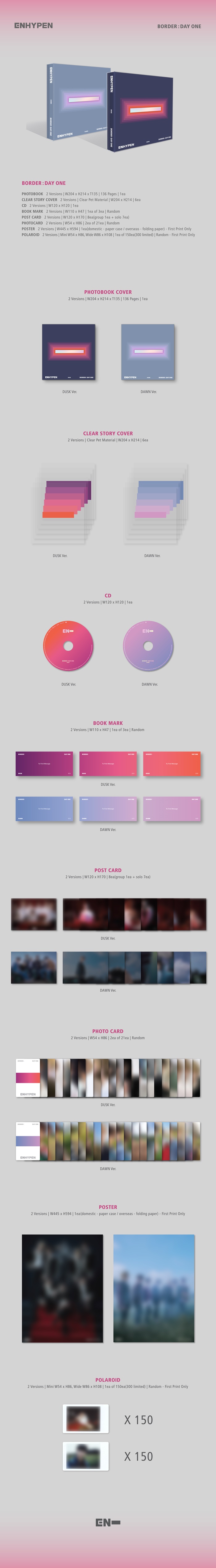 ENHYPHEN BORDER: DAY ONE (DUSK VER. / DAWN VER.)