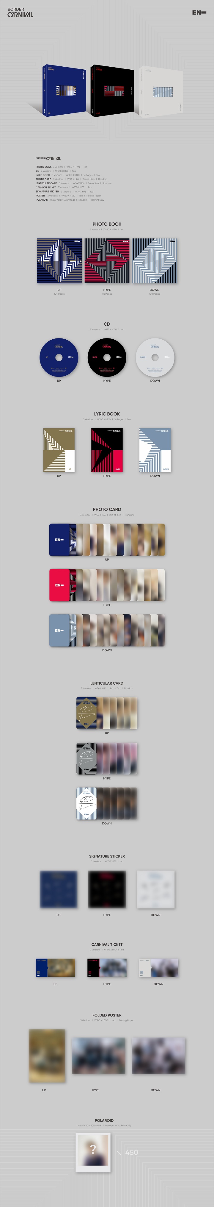 ENHYPHEN 2ND MINI ALBUM [BORDER: CARNIVAL] (UP VER. / HYPE VER. /