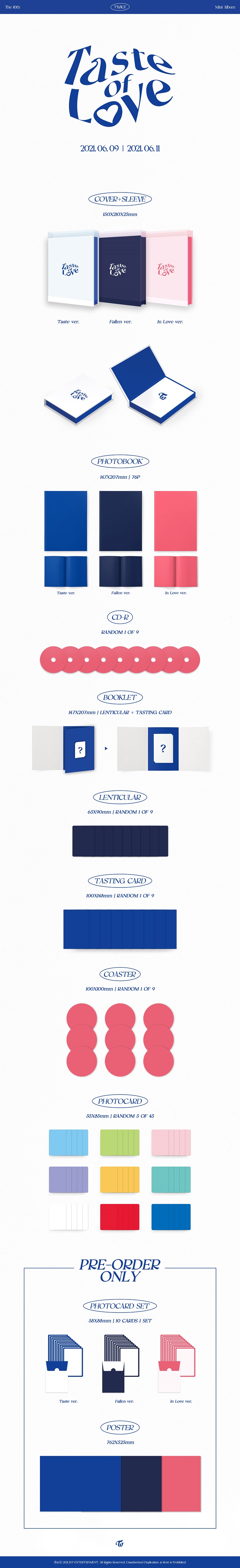 TWICE TWICE: 10TH MINI ALBUM [TASTE OF LOVE] (COVER 1 OF 3,