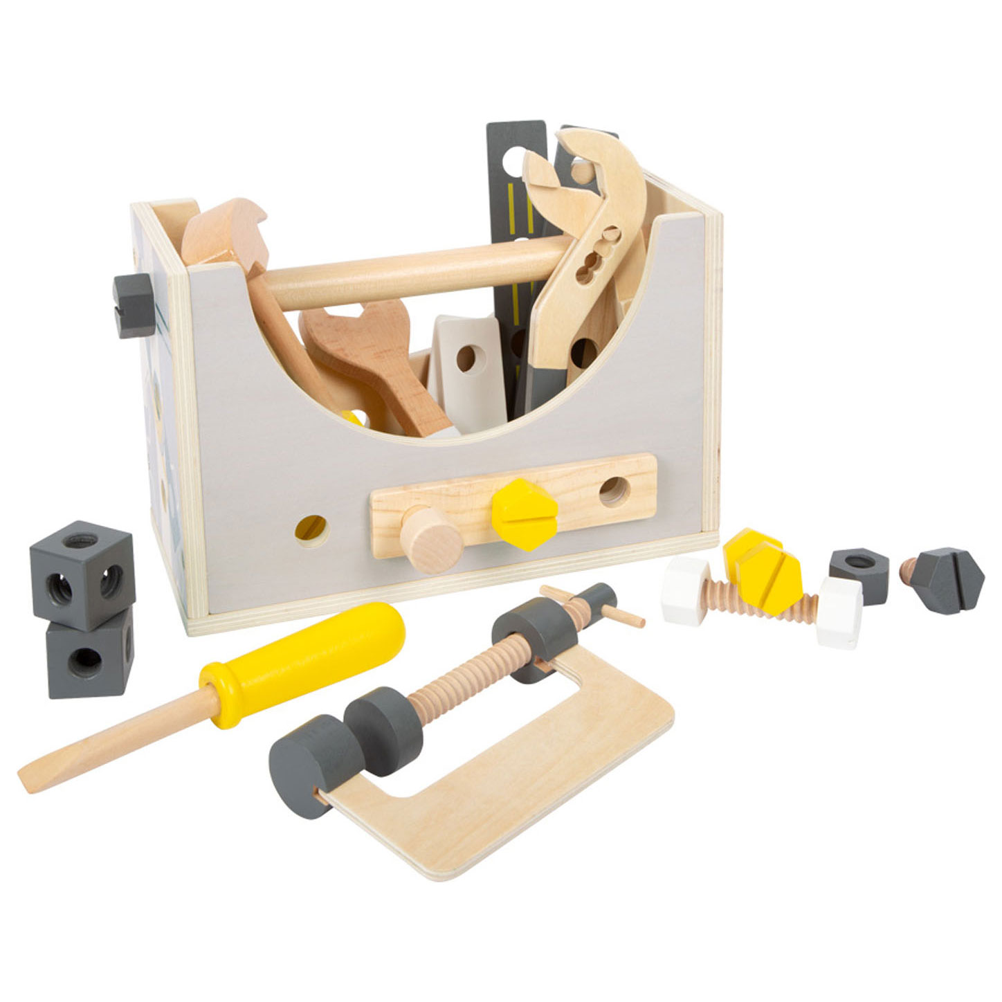 Small Foot - Houten Gereedschapskist 2in1, 28dlg.