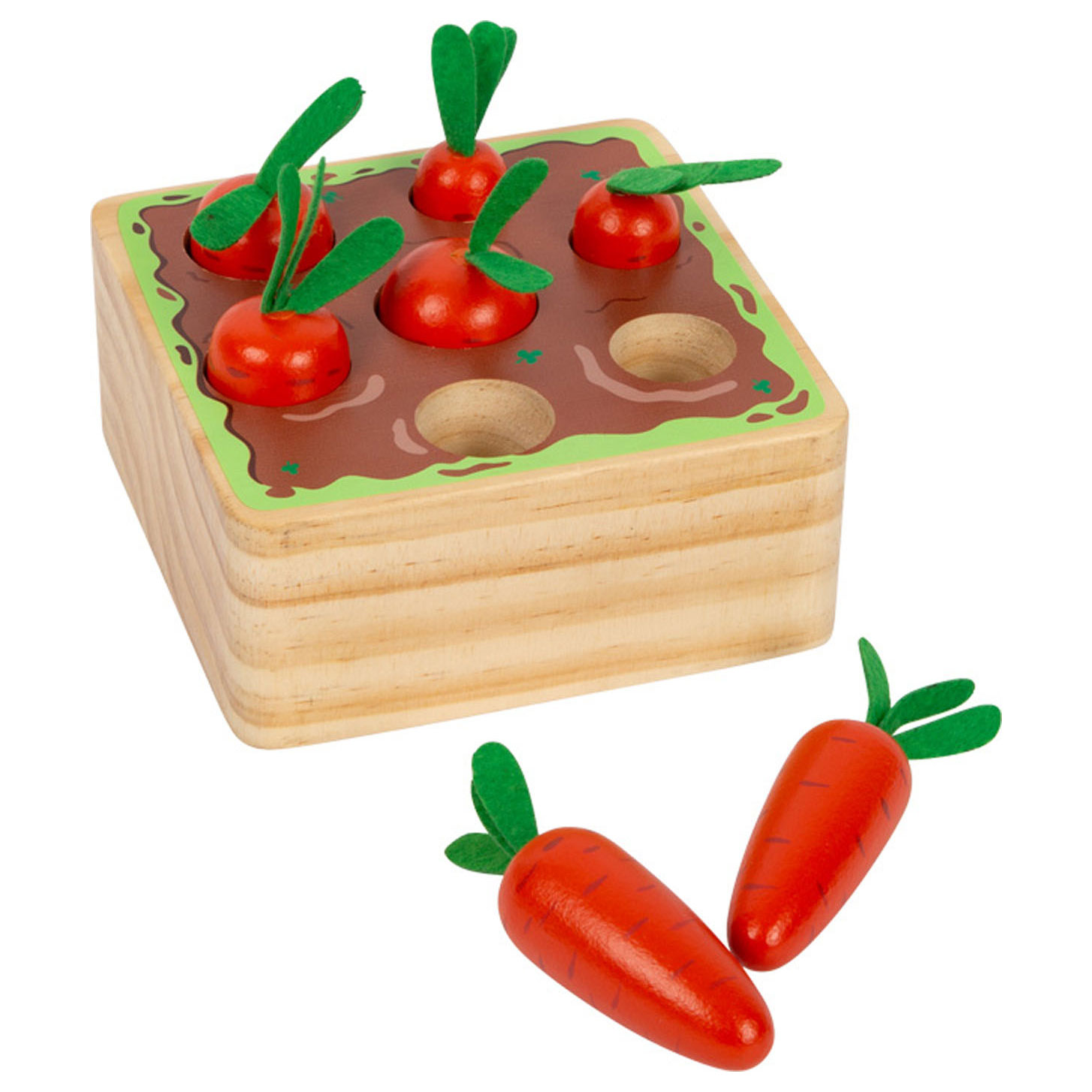Small Foot - Houten Wortel Vormenspel, 8dlg.