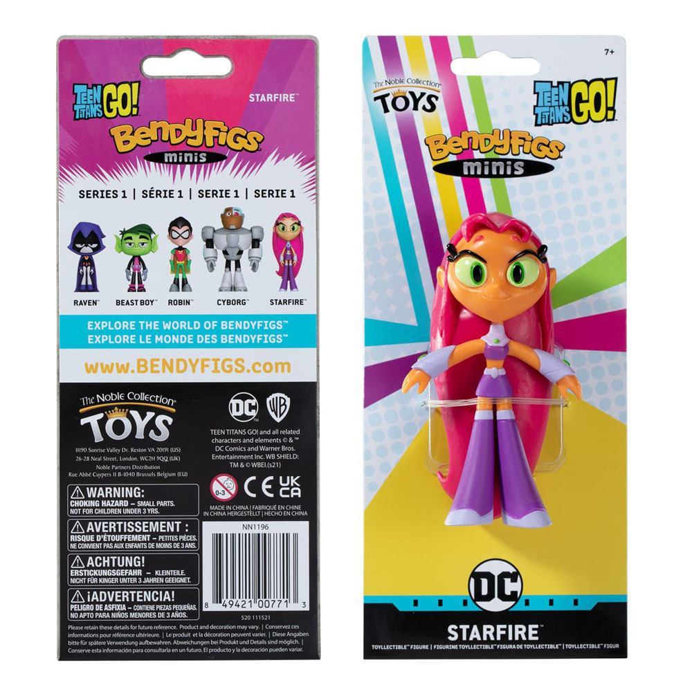 Teen Titan Go! - Teen Titan Go! Starfire Mini Bendyfig Figurine (4.25 Inch/11cm) (Merchandise Collectible)