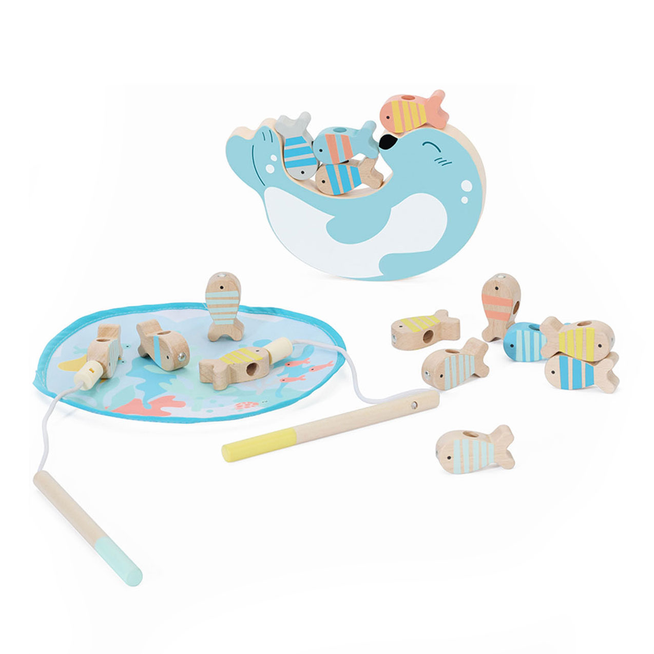 Classic World - Classic World Houten Visspel Zeehond, 24dlg.