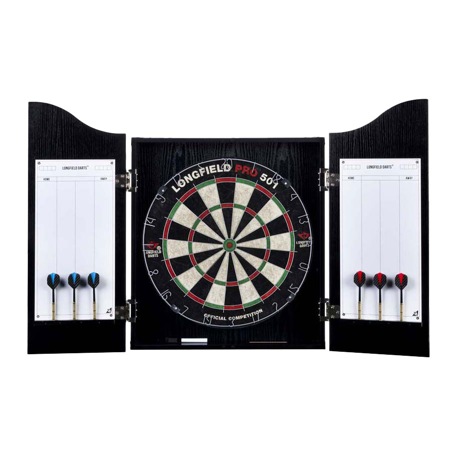 Houten Cabinet met Sisal Dartbord incl. Dartset