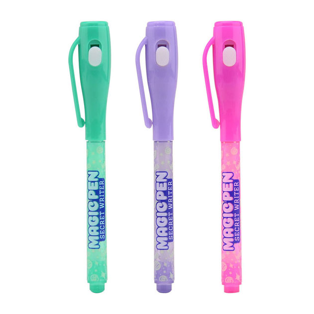 Meiden geheimscrhift pen in open touch doos, 3 assortie