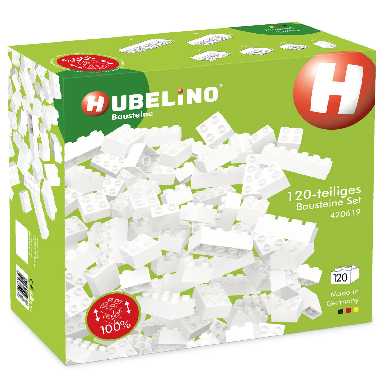 Hubelino Bouwstenen Wit - 120dlg.