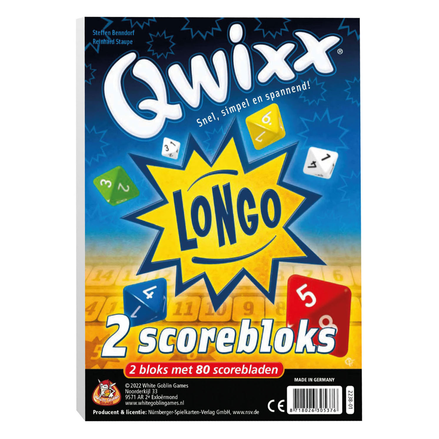 White Goblin Games - Qwixx Longo Bloks (extra scoreblocks)