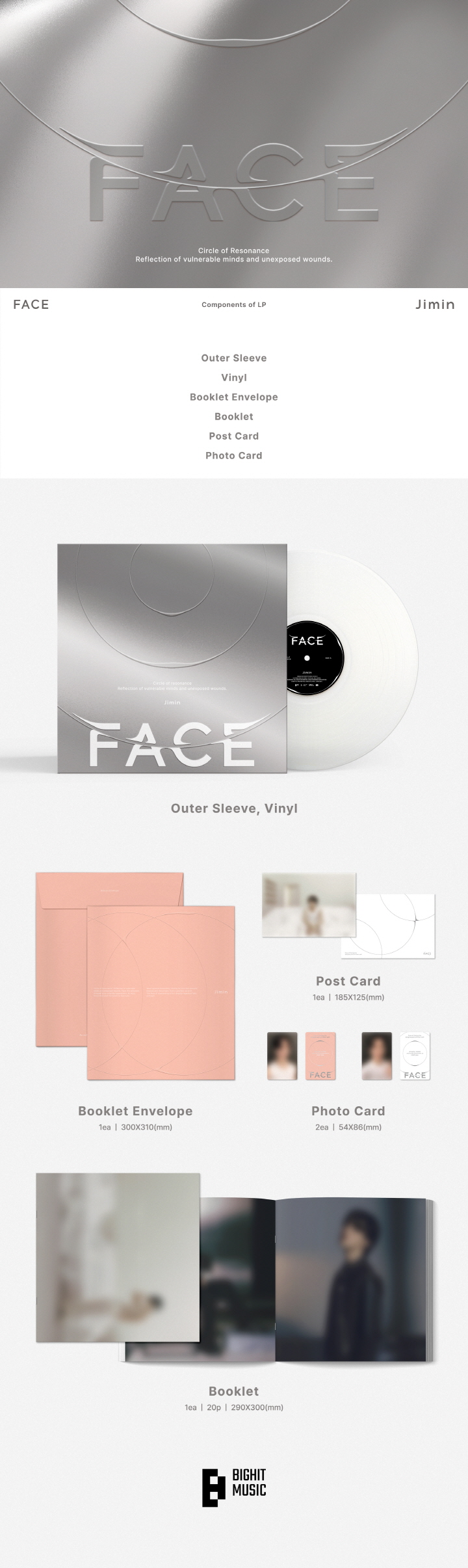 Jimin (Of Bts) - Face (LP) (Coloured Vinyl)