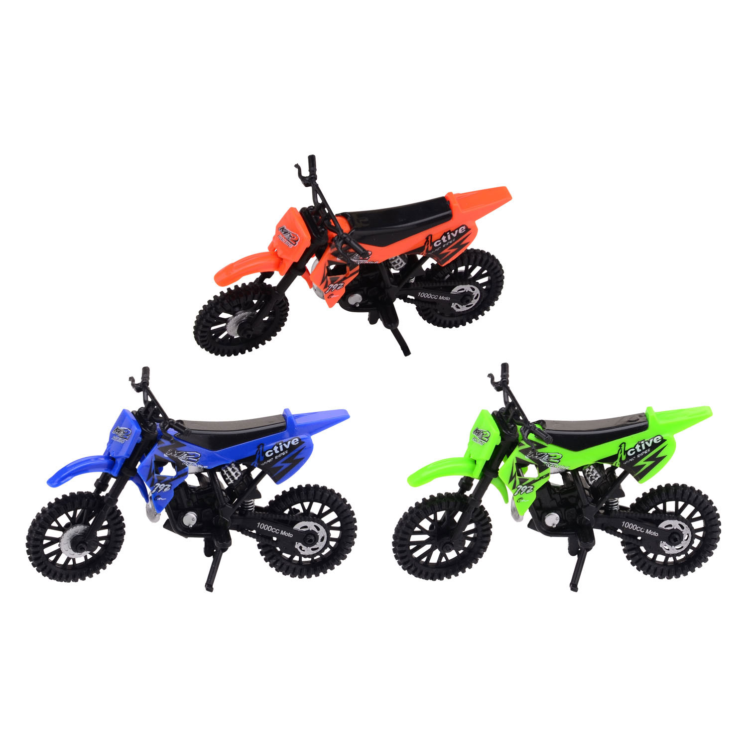 Dirtbike Motor, 12 cm in doos, 3 assorti