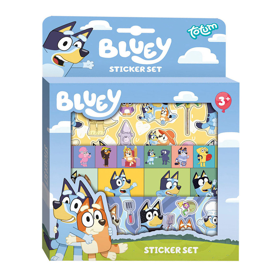 Totum - Totum Bluey Stickerset met Speelachtergrond