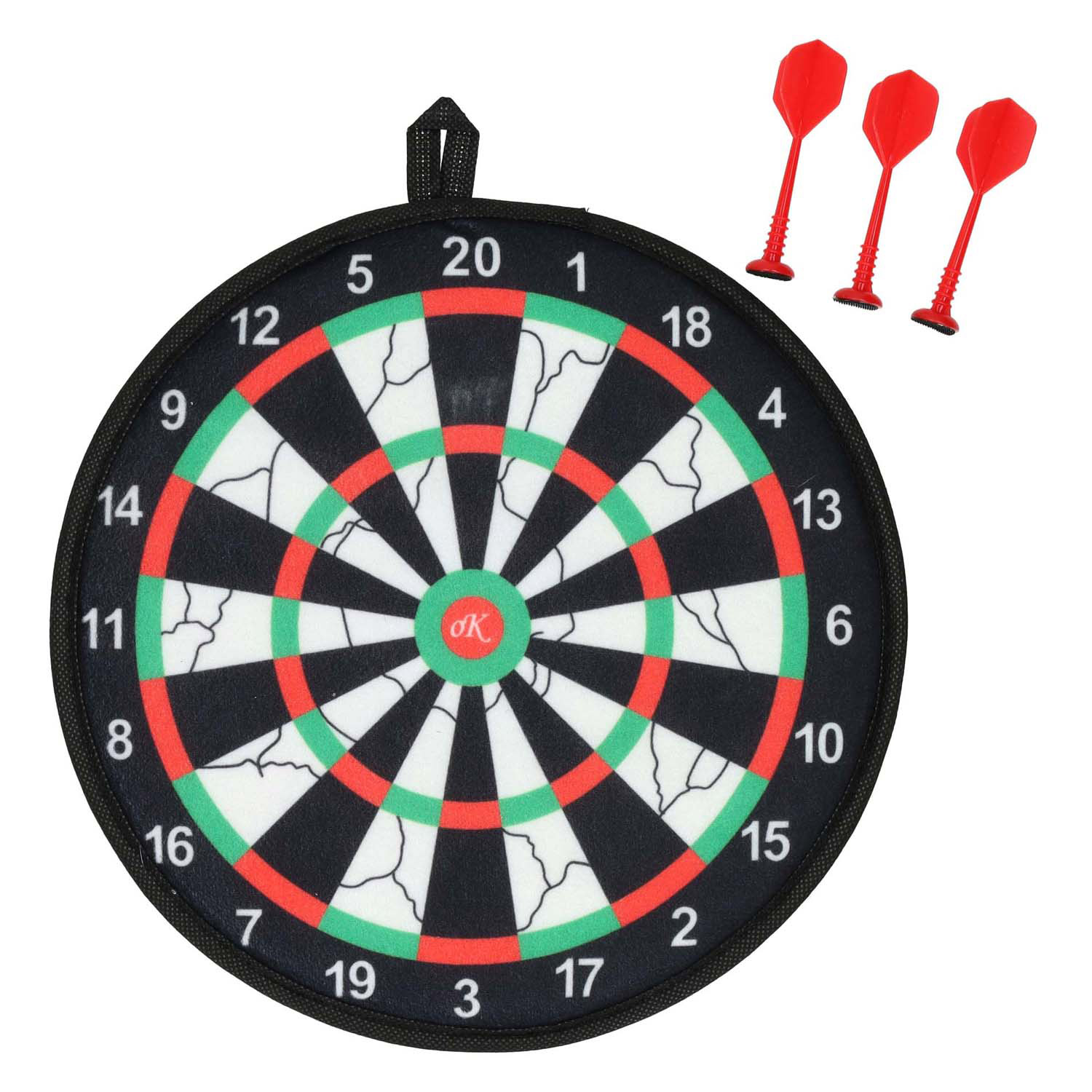 Dartbord Klittenband met 3 Pijltjes