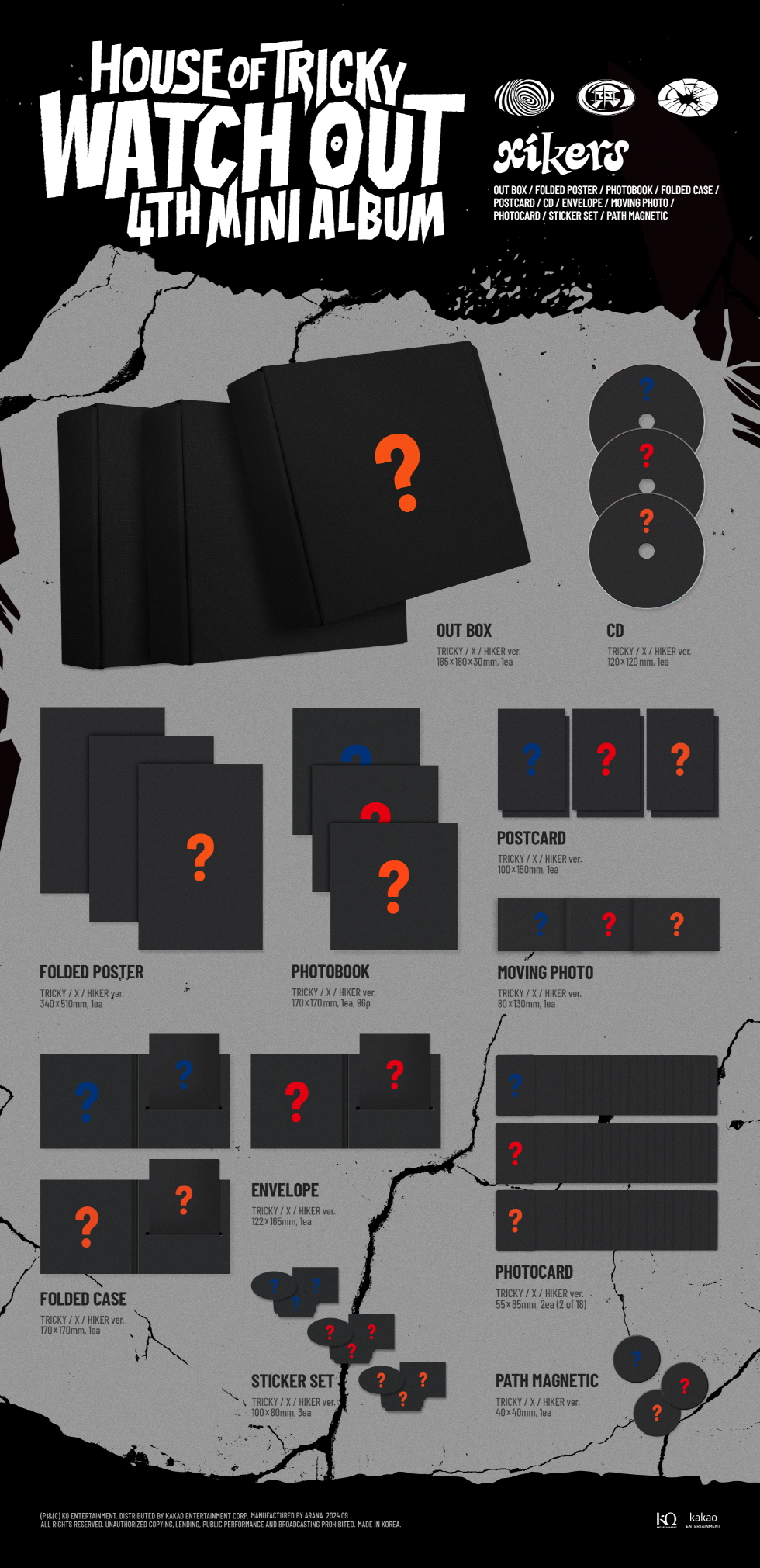 Xikers - House Of Tricky: Watch Out [4Th Mini Album] (Tricky/X/Hiker Ver.)