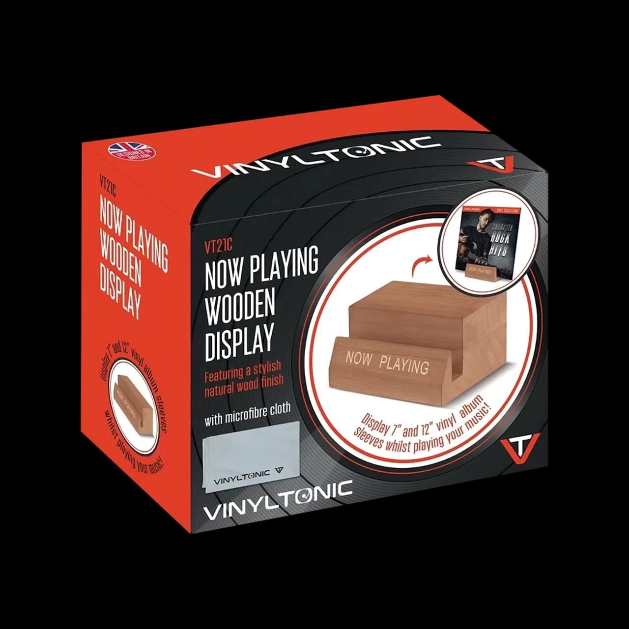 Vinyl Tonic 'Now Playing' Wooden Stand With Cloth