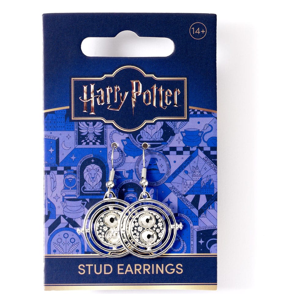 Harry Potter - Silver Tone Time Turner Drop Earrings