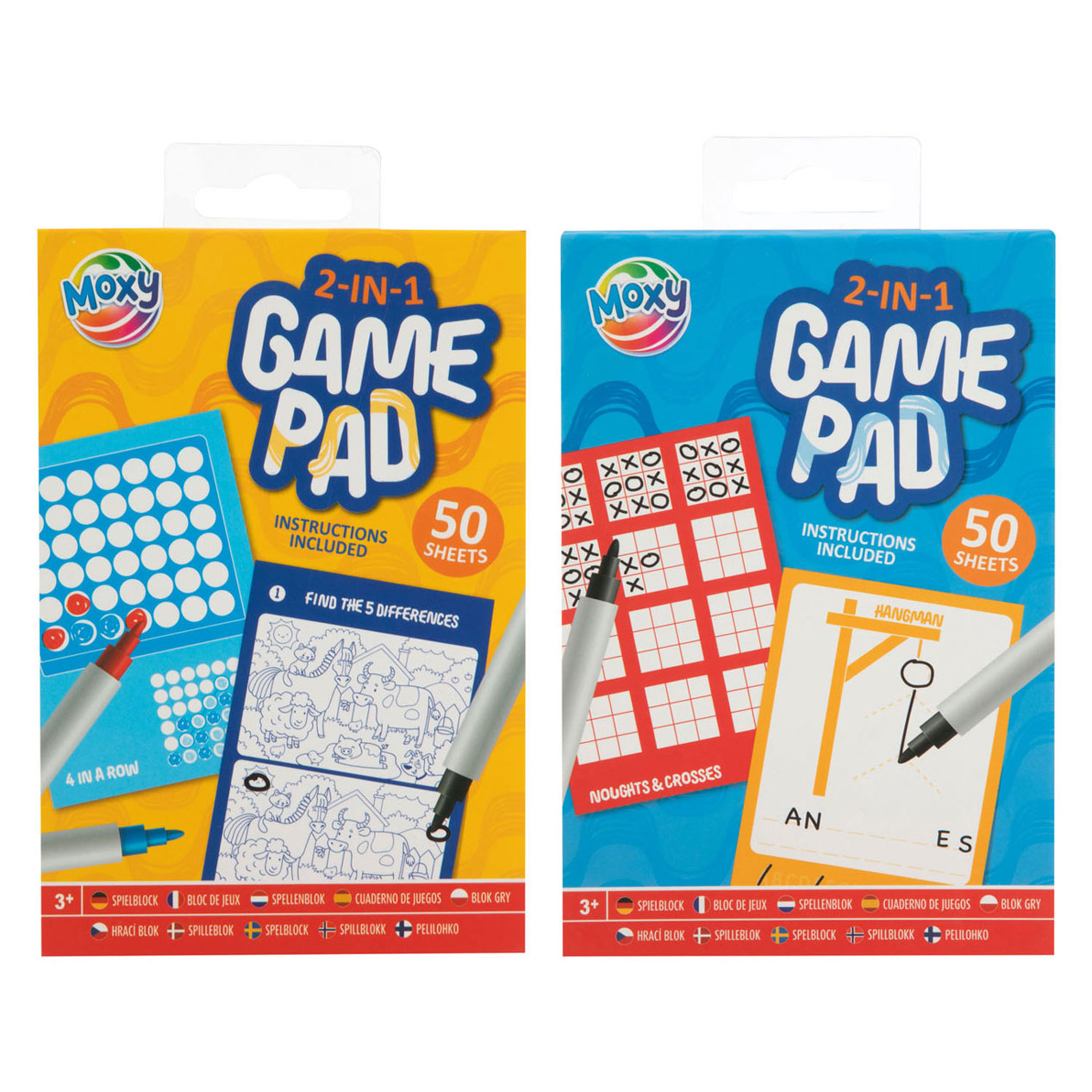 Spellenblok 2in1 A6, 50dlg.