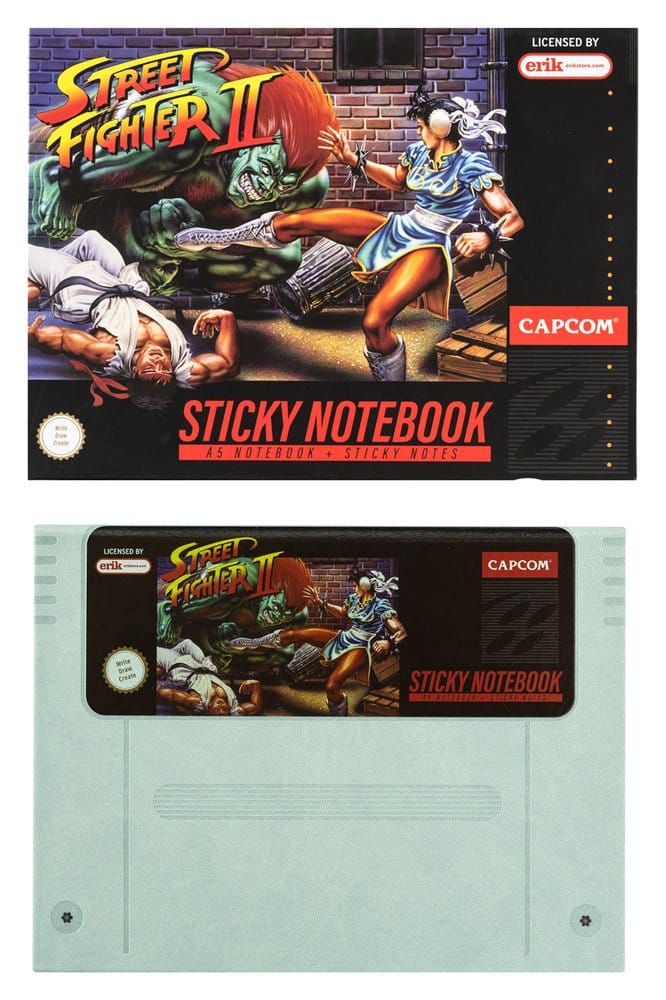Grupo Erik Premium Notizbuch A5 Blanko Mit Sticker Set Street Fighter Notizblock