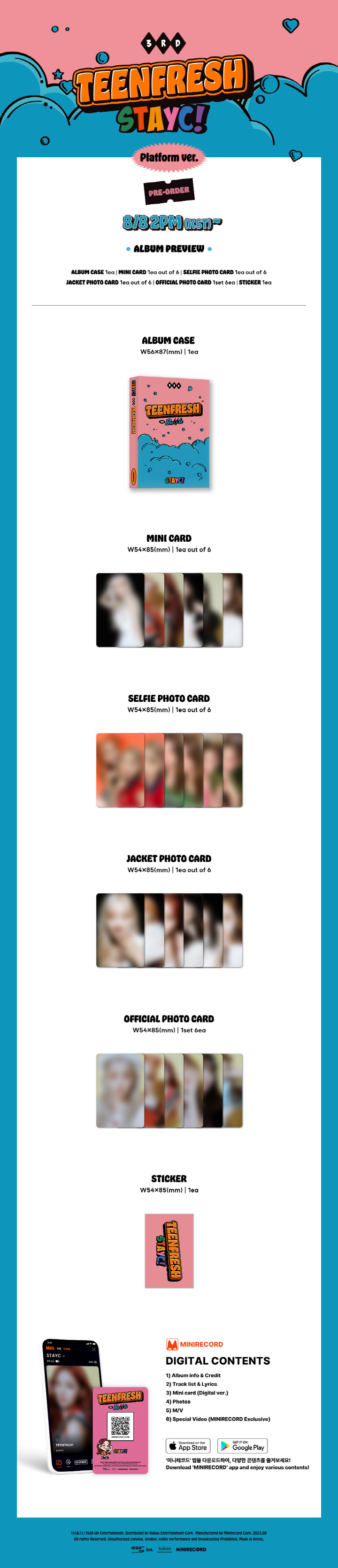 Stayc - Teenfresh (3Rd Mini Album) (Platform Ver.)