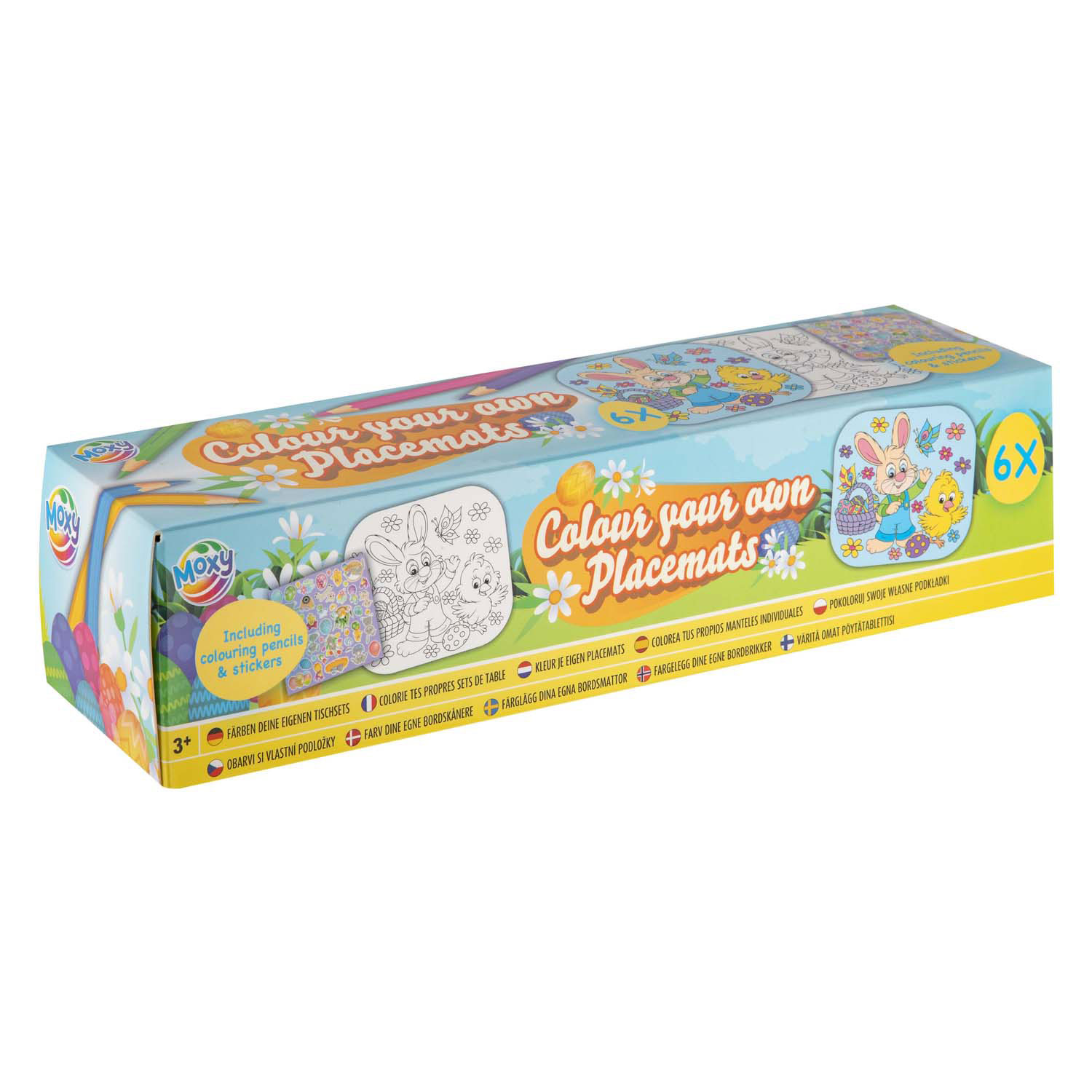 Versier je eigen Paas Placemats, 6st. (incl potloden & stickers)