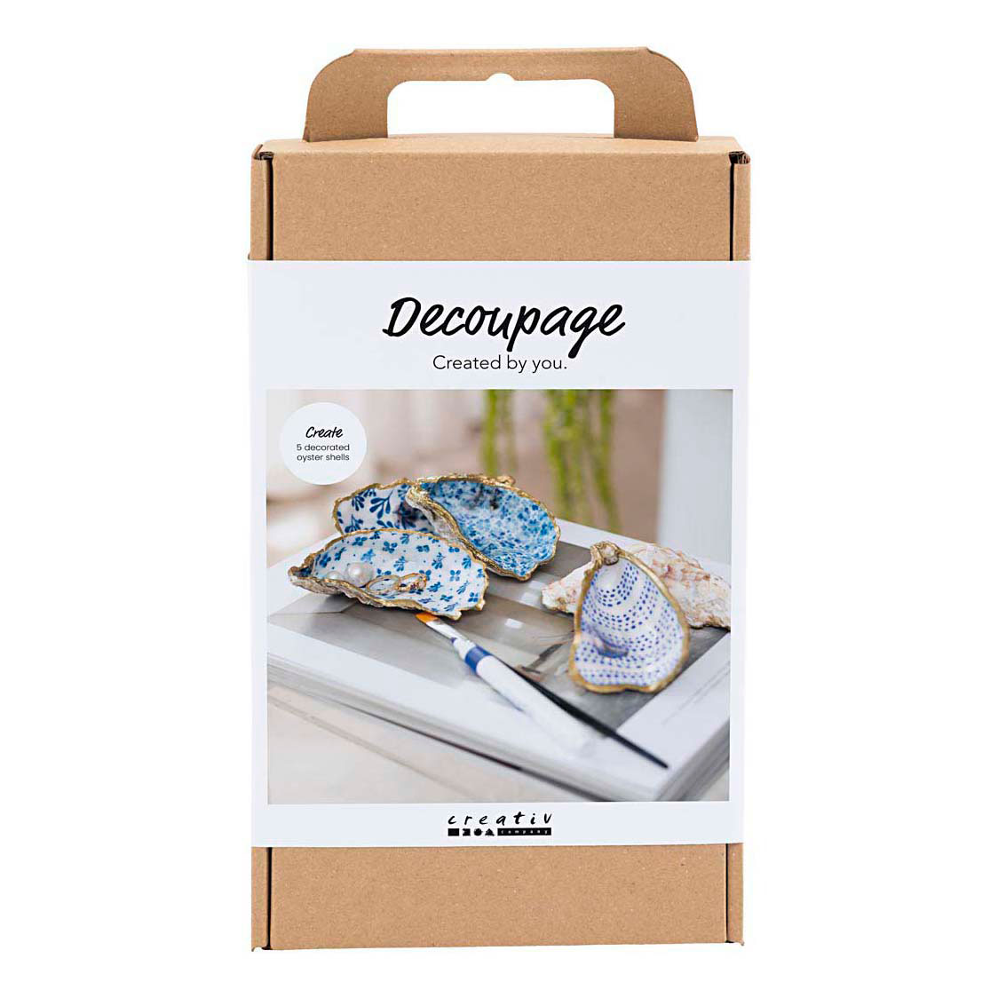 Creative - Craft Kit Decoupage, Oyster Shells, Blue, 1 Pack - ()